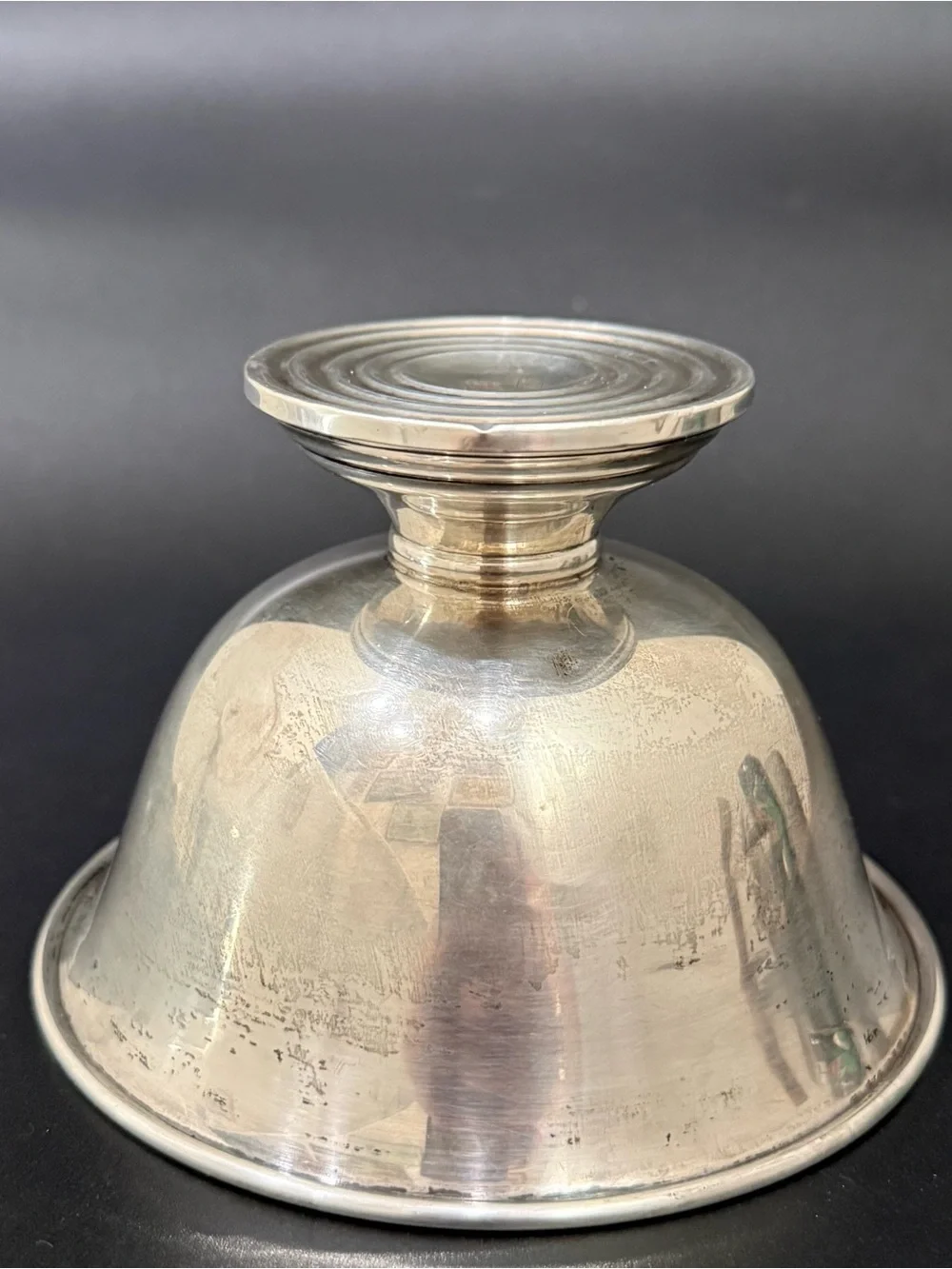 Vintage EL-SIL-CO Sterling Silver Cement filled Base Reinforced Rod Footed Bowl
